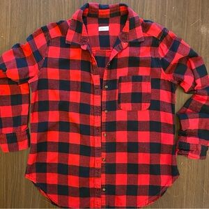 Hollister Red and Black Women’s Buffalo Plaid Flannel Shirt size Small